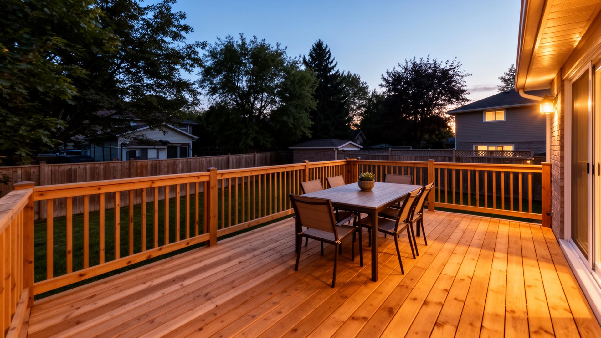 Terrasse en bois avec chaises longues — image d'inspiration