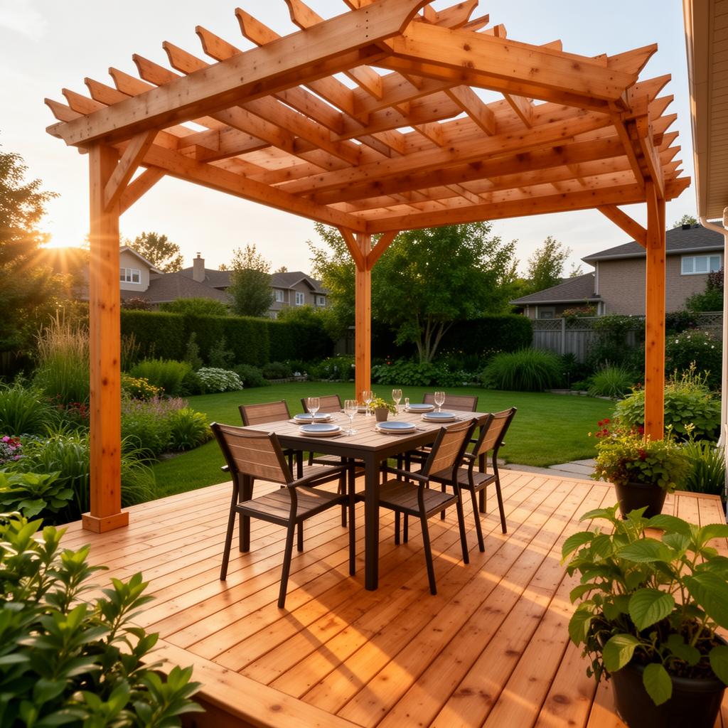 Terrasse de plain-pied avec coin repas — image d'inspiration